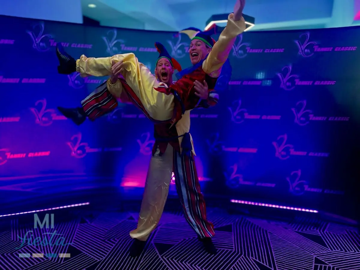  Imi and Ned having fun in costume before their Night Club ballroom dance at The Yankee Classic 2025
