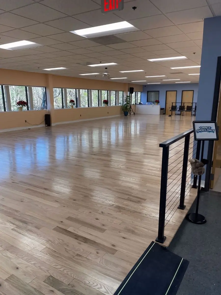Ballroom Dance Lessons in Natick Ballroom dance lessons in Natick at MI Fiesta Dance Studio featuring a spacious hardwood ballroom