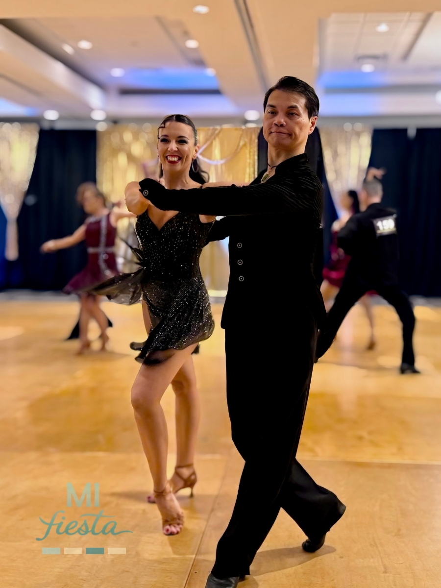 Boston Dancesport Cup 2026 American Silver Rhythm Cha Cha American Silver Rhythm dancers performing Cha Cha at the Boston Dancesport Cup 2026, showing sharp timing, connection, and confident movement.