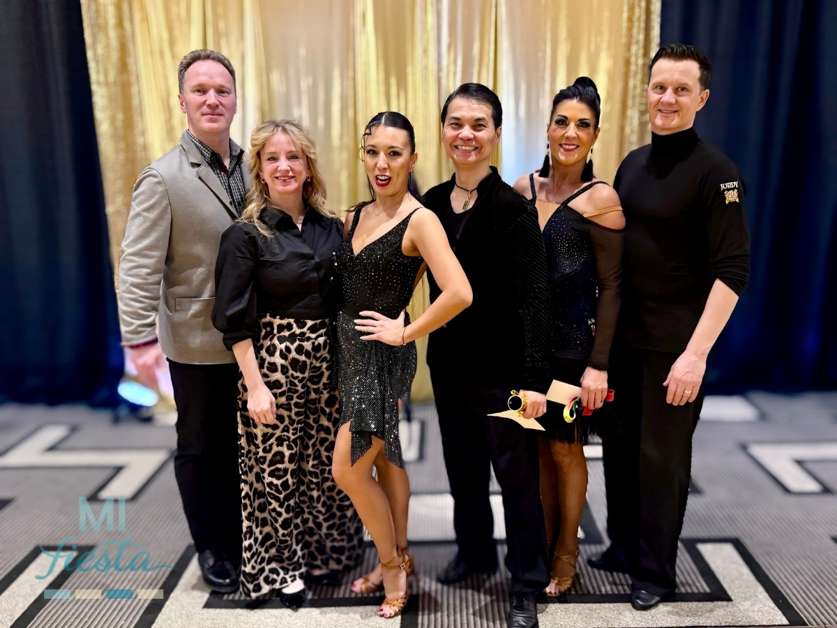 Boston Dancesport Cup 2026 Scholarship Closed Silver C American Rhythm Scholarship Closed Silver C American Rhythm dancers posing together at the Boston Dancesport Cup 2026, celebrating competition success and teamwork.