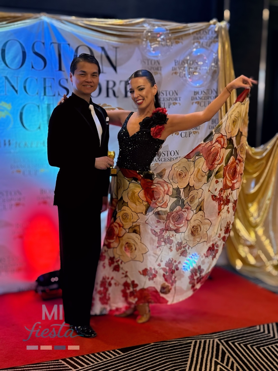 Boston Dancesport Cup 2026 Stewart Mariasha American Smooth Pose Boston Dancesport Cup 2026 Stewart Hou and Mariasha Izmaylova Smooth