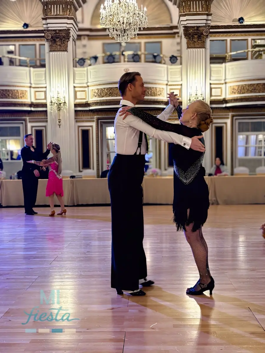 Sharon Pywell competing in American Rhythm ballroom dancing at Boston Tea Party 2026 in Boston